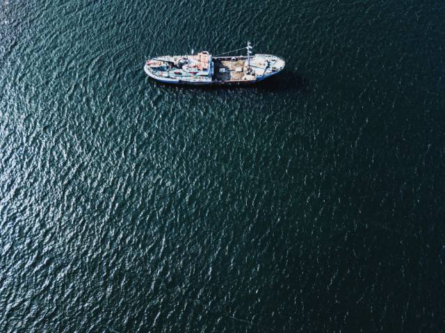 Boat in the Atlantic Ocean