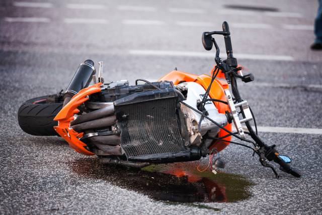 Motorcycle Damaged in an Accident