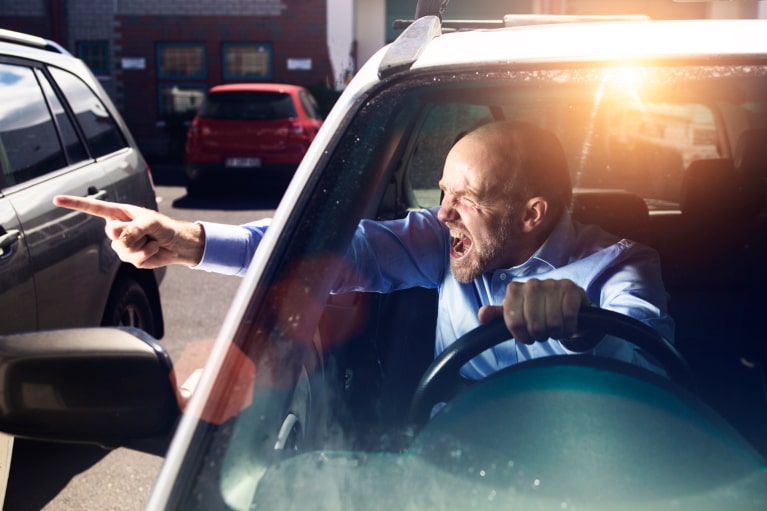 Angry Driver has Road Rage