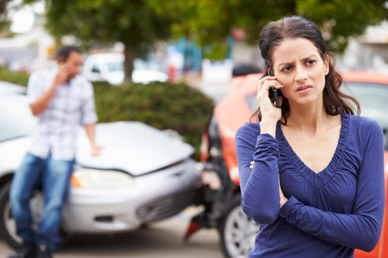 Driver after rear-end car accident